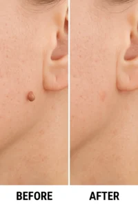 Skin tags removal Macclesfield before and after
