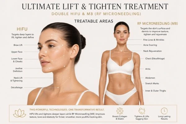Areas of the body that can be treated - ultimate skin tighten treatment Macclesfield