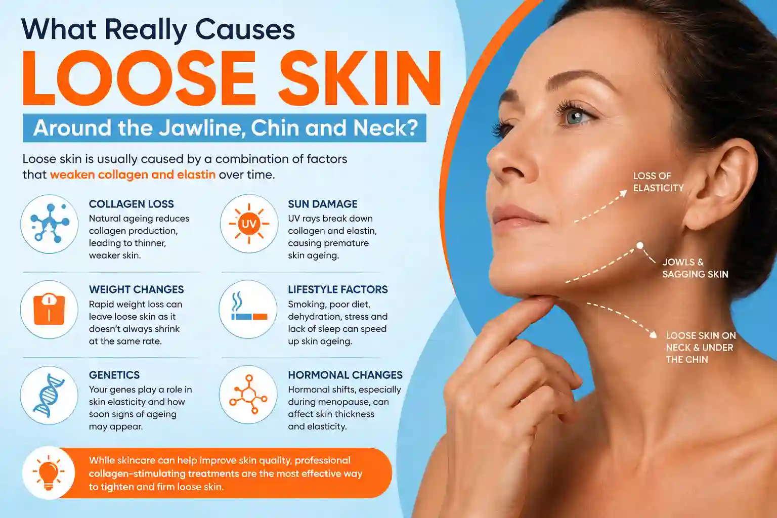 What Really Causes Loose Skin Around the Jawline, Chin and Neck Macclesfield?